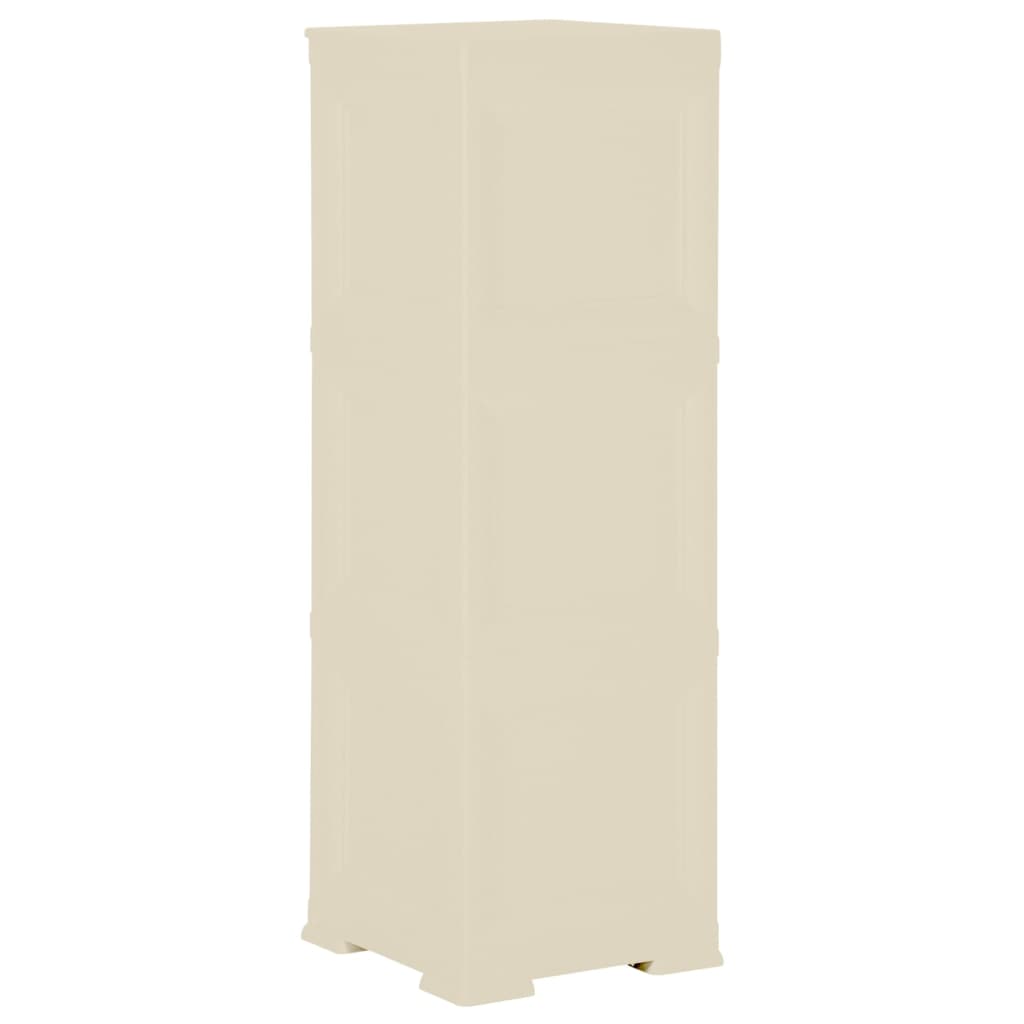 vidaXL Plastična omara 40x43x125 cm lesen dizajn angora bela