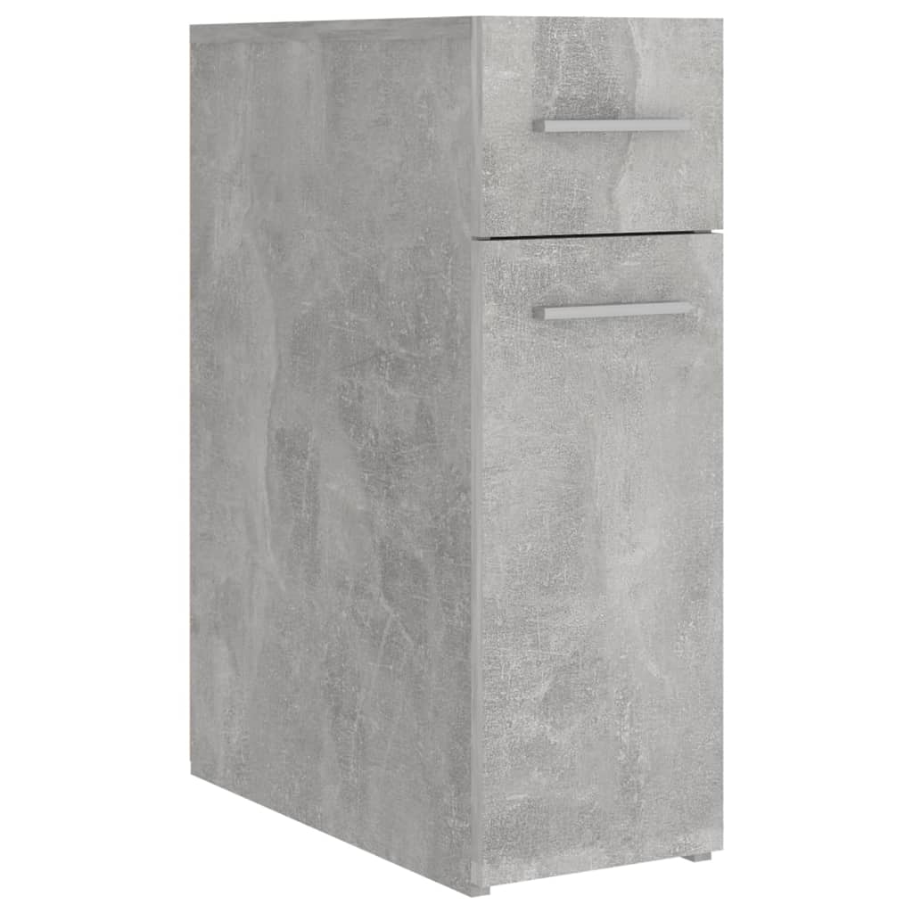 vidaXL Lekarniška omara betonsko siva 20x45,5x60 cm iverna plošča