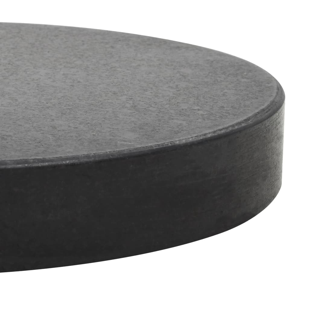 vidaXL Podstavek za senčnik granit 20 kg okrogel črn