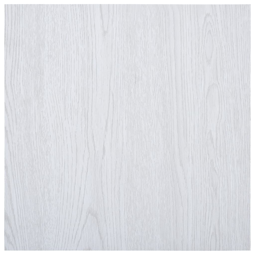 vidaXL Samolepilne talne plošče 5,11 m² PVC bele
