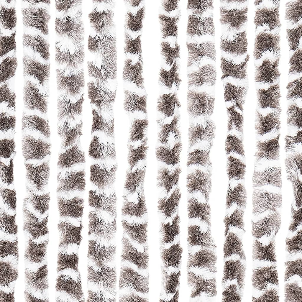 vidaXL Zavesa proti mrčesu taupe in bela 100x230 cm šenilja