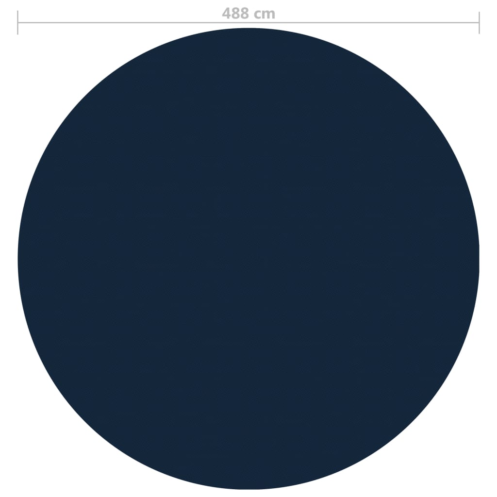 vidaXL Plavajoča PE solarna folija za bazen 488 cm črna in modra