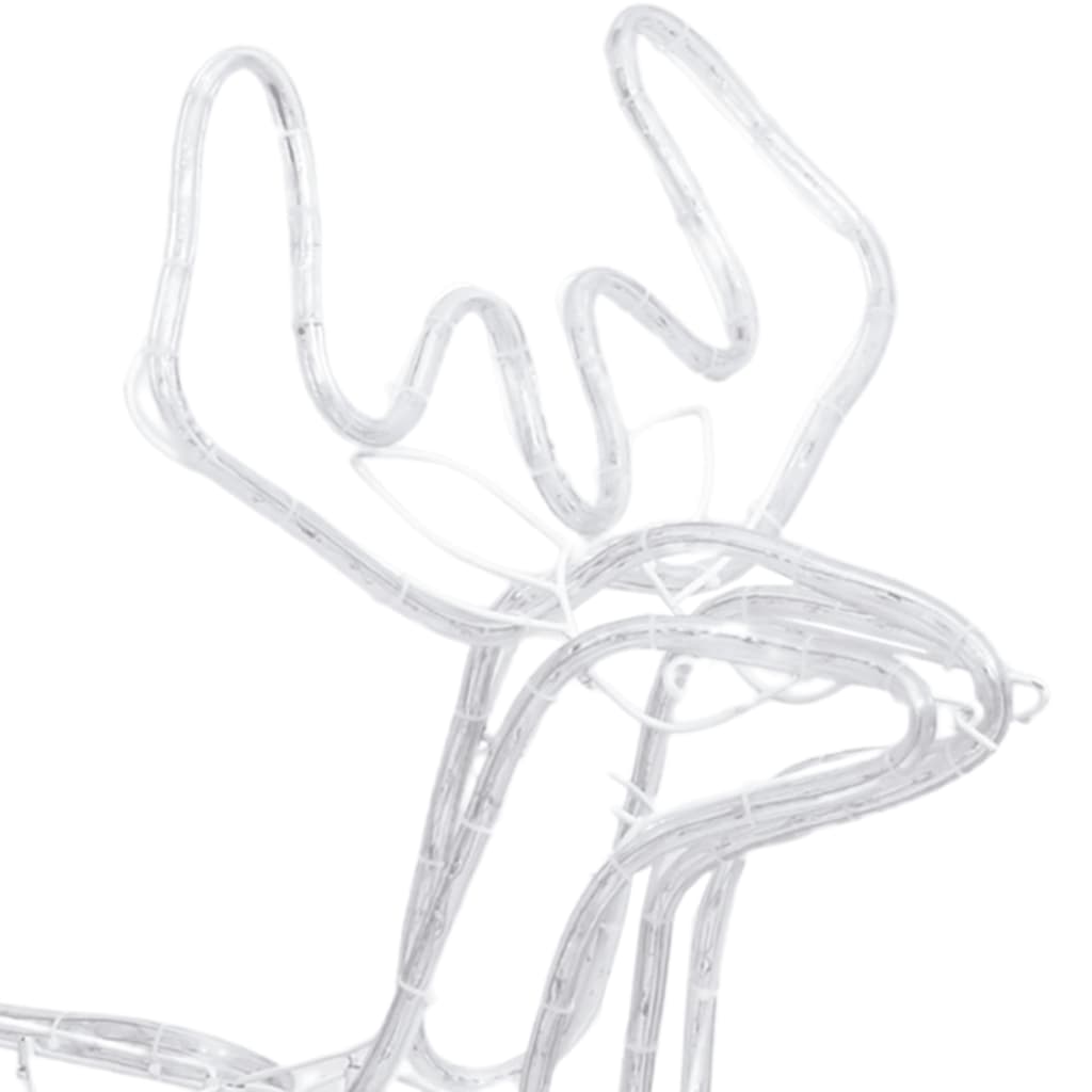 vidaXL Božična figura severni jelen toplo bel 76x42x87 cm