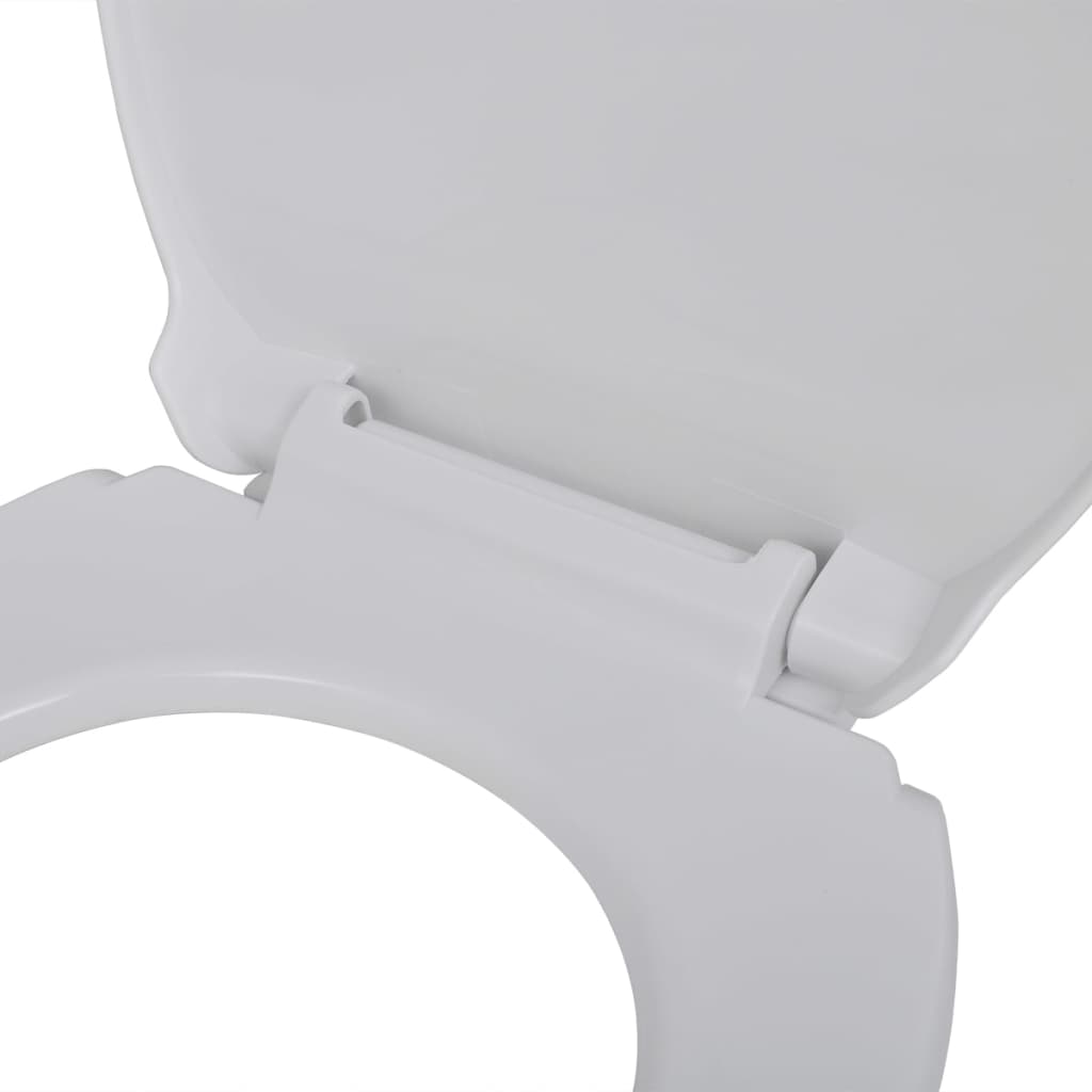 vidaXL WC deska s počasnim zapiranjem bela ovalna