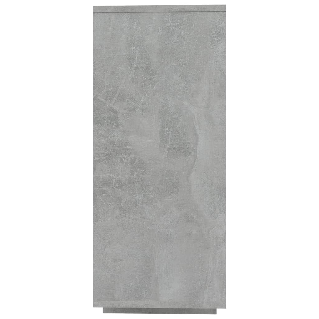 vidaXL Komoda betonsko siva 120x30x75 cm iverna plošča