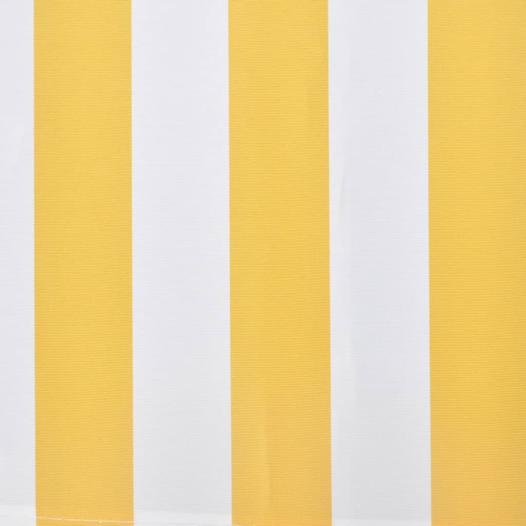 vidaXL Zložljiva tenda 300 cm rumena in bela