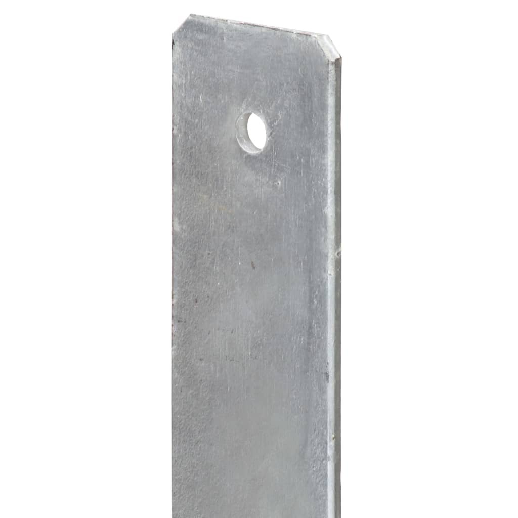 vidaXL Ograjna sidra 2 kosa srebrna 8x6x60 cm pocinkano jeklo