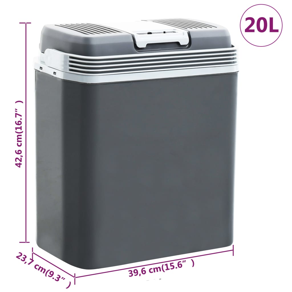 vidaXL Prenosna termoelektrična hladilna torba 20 L 12 V 230 V E