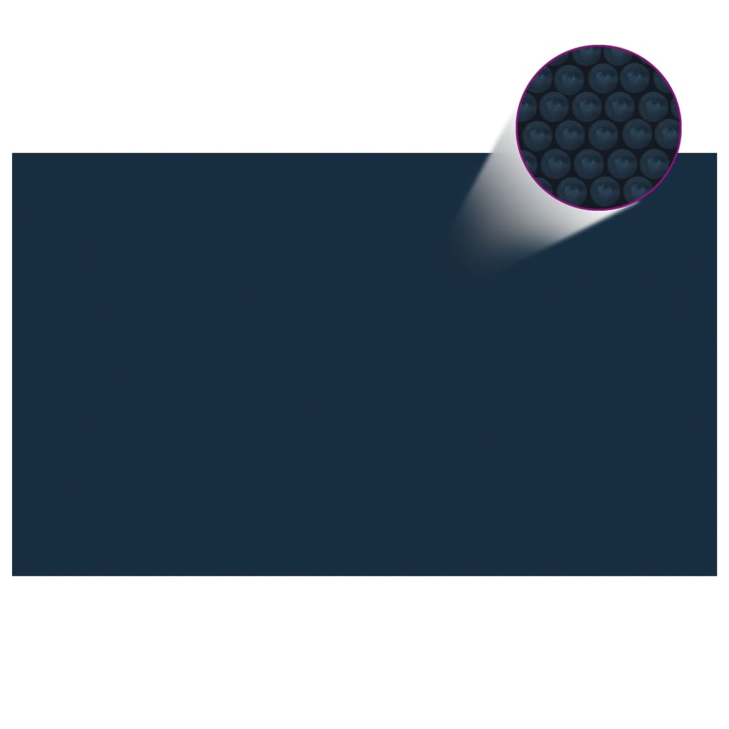 vidaXL Plavajoča PE solarna folija za bazen 500x300 cm črna in modra