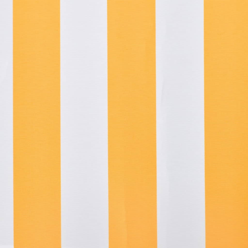 vidaXL Tenda iz platna 350x250 cm oranžna in bela