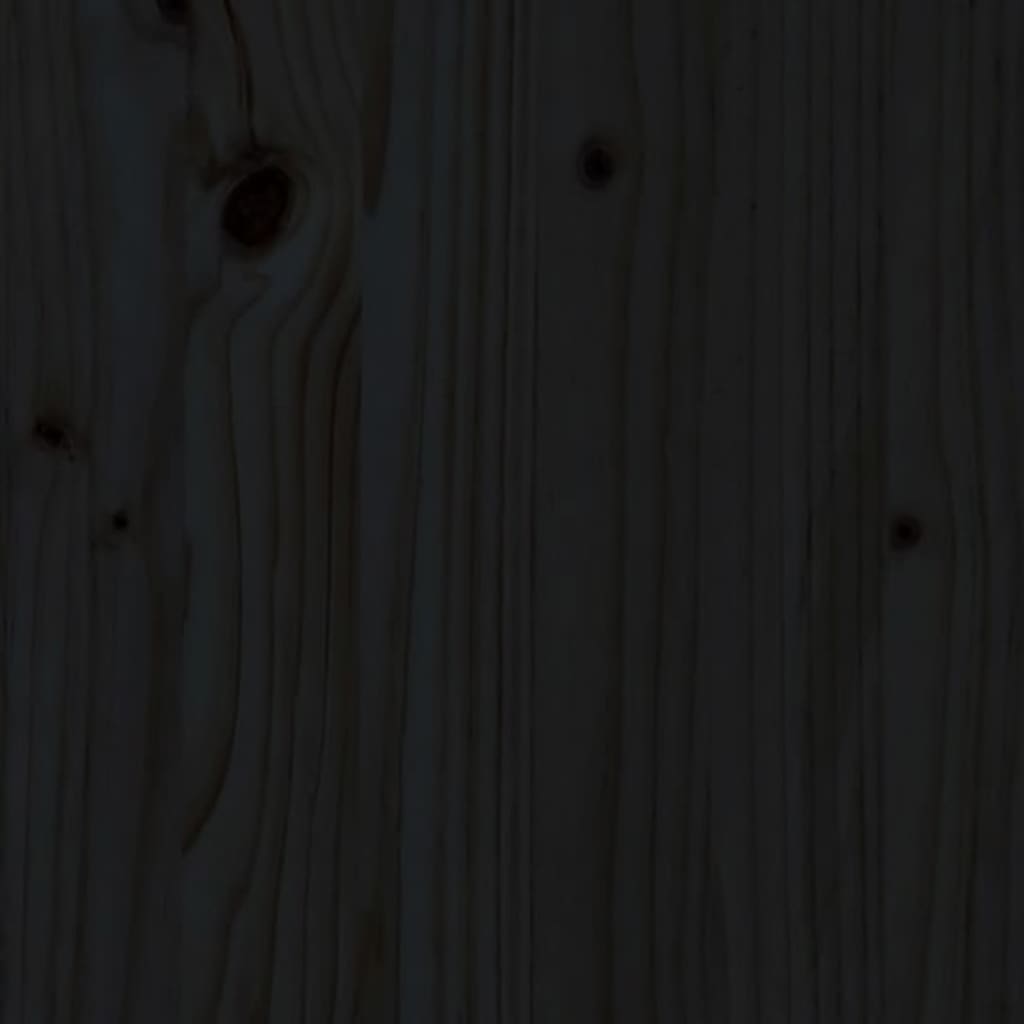 vidaXL Posteljno vzglavje črno 105,5x4x100 cm trdna borovina