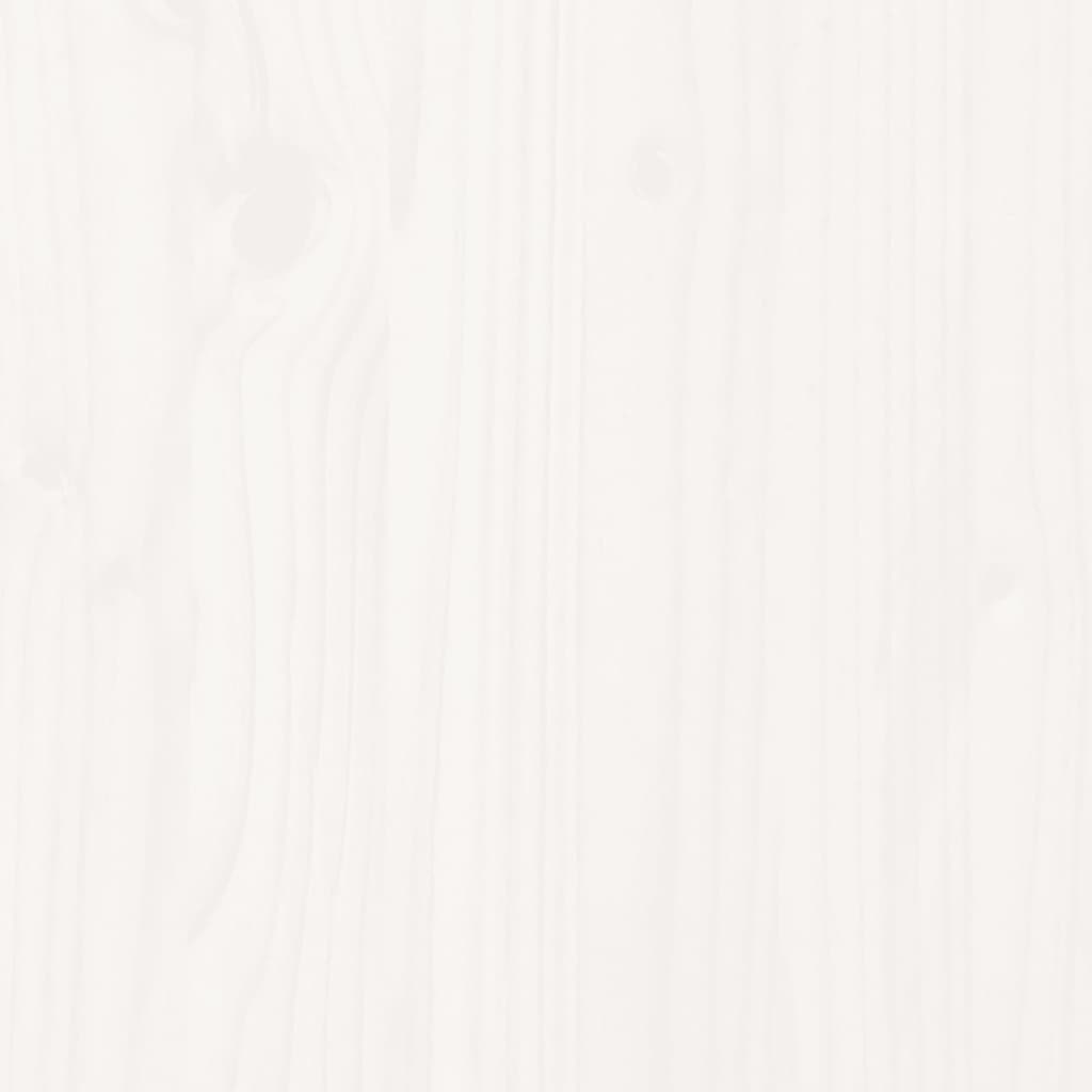 vidaXL Postelja za starejše bela 150x200 cm trdna borovina
