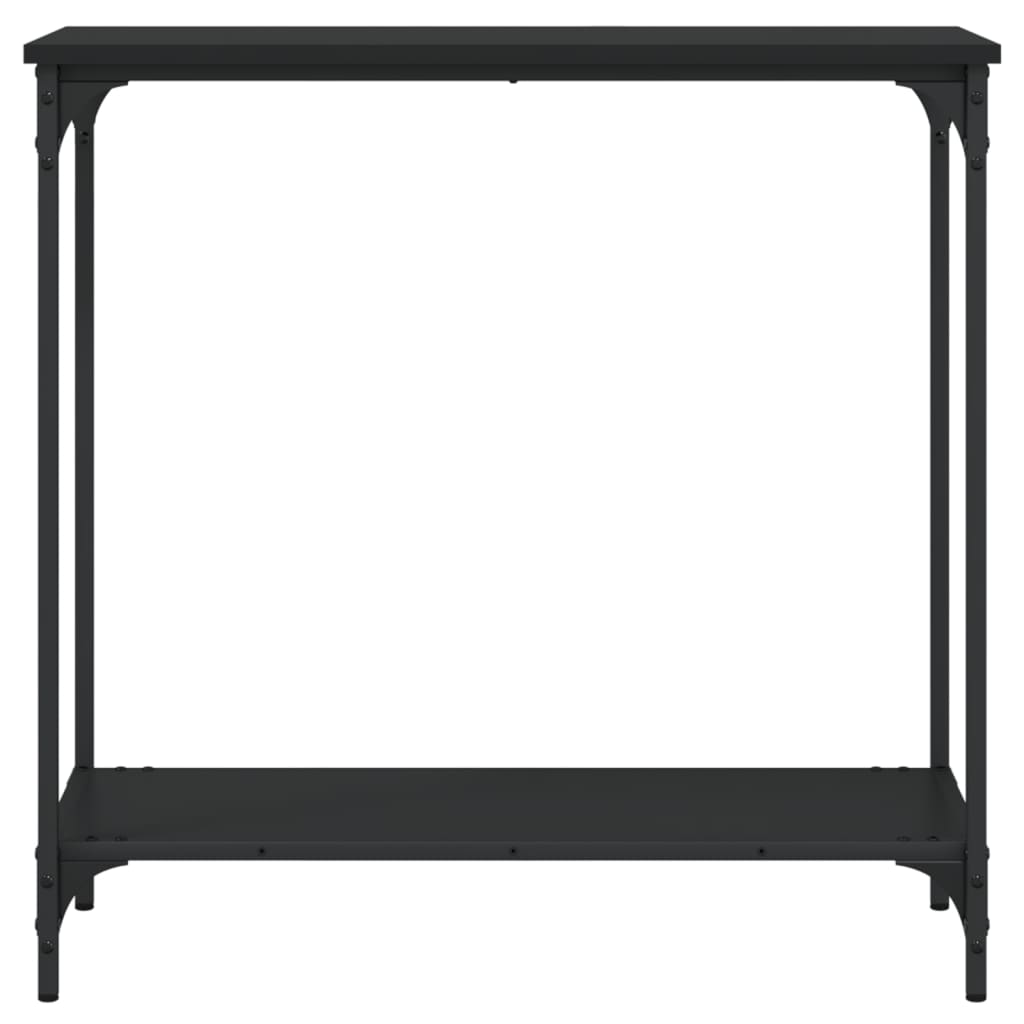 vidaXL Konzolna mizica črna 75x30,5x75 cm inženirski les