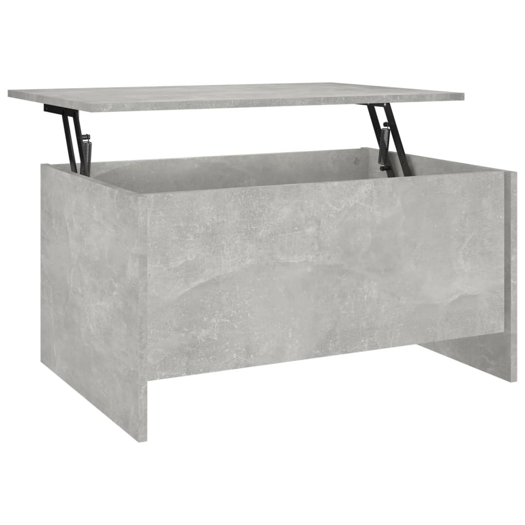 vidaXL Klubska mizica betonsko siva 80x55,5x41,5 cm konstruiran les