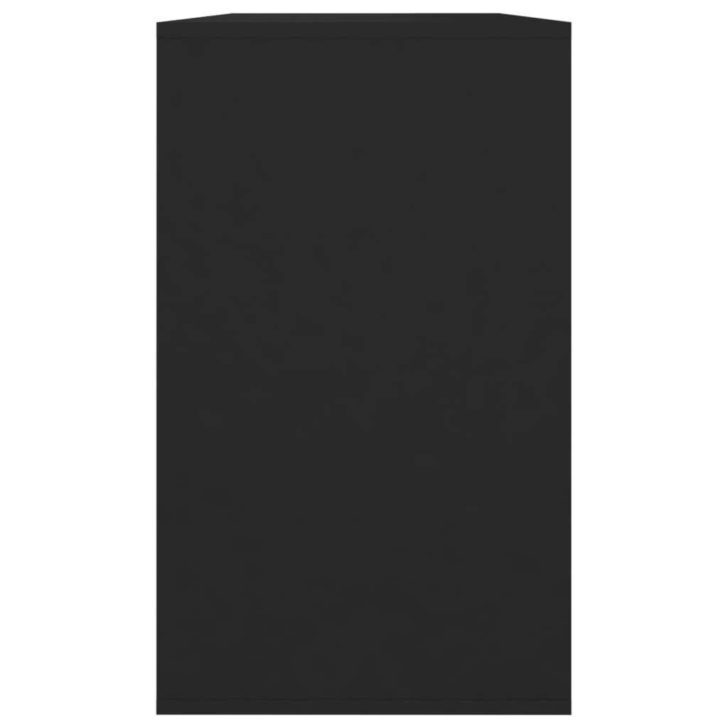 vidaXL Komoda črna 120x41x75 cm iverna plošča