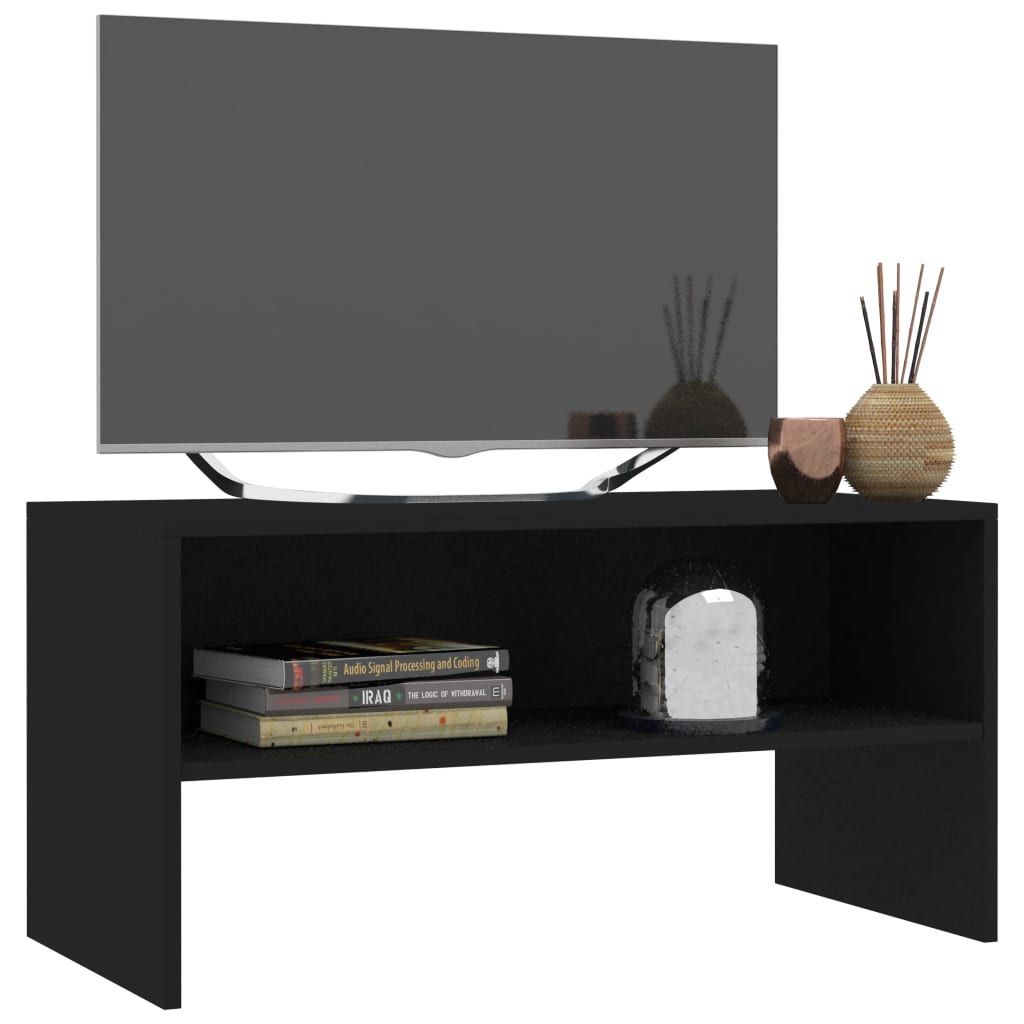 vidaXL TV omarica črna 80x40x40 cm iverna plošča