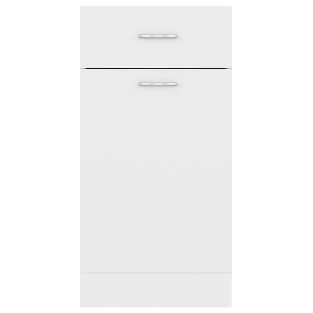 vidaXL Spodnja omarica s predalom bela 40x46x81,5 cm iverna plošča