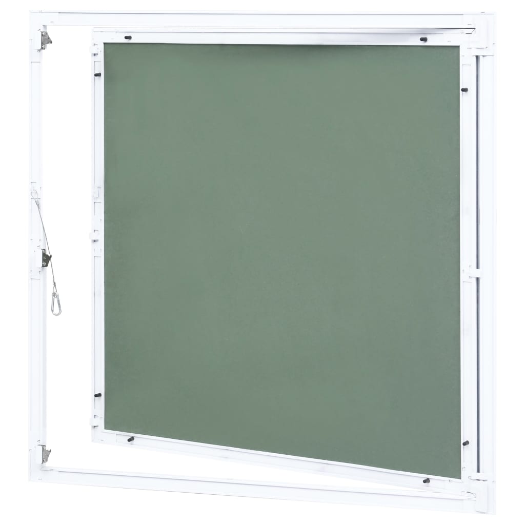 vidaXL Revizijska vrata z alu okvirjem in mavčno ploščo 400x400 mm