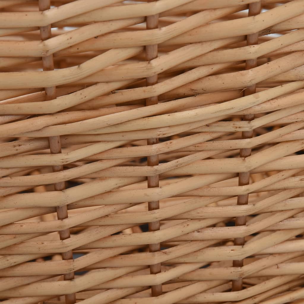 vidaXL Košara za drva z ročaji za prenašanje 58x42x29 cm naravna vrba