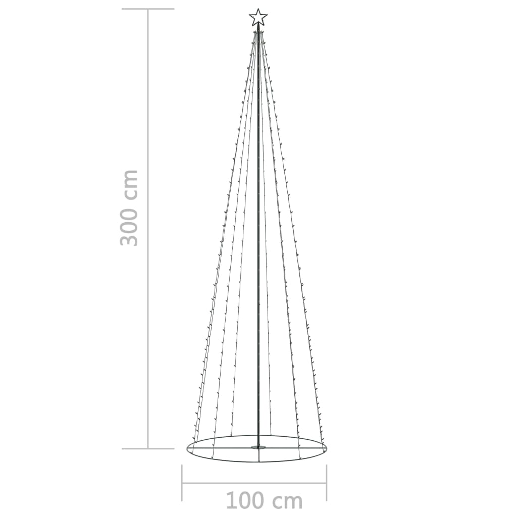 vidaXL Novoletna jelka iz 330 toplo belih LED lučk 100x300 cm