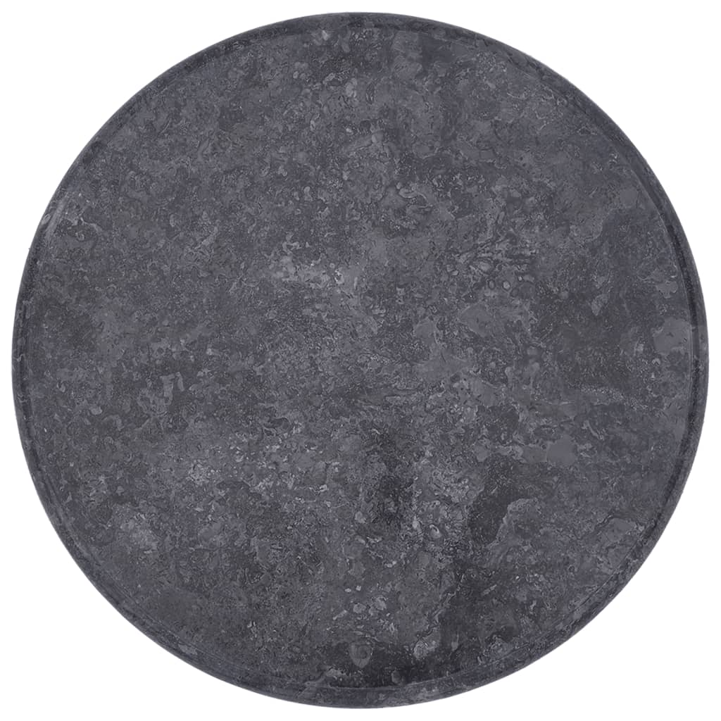 vidaXL Mizna plošča siva Ø 50x2,5 cm marmor