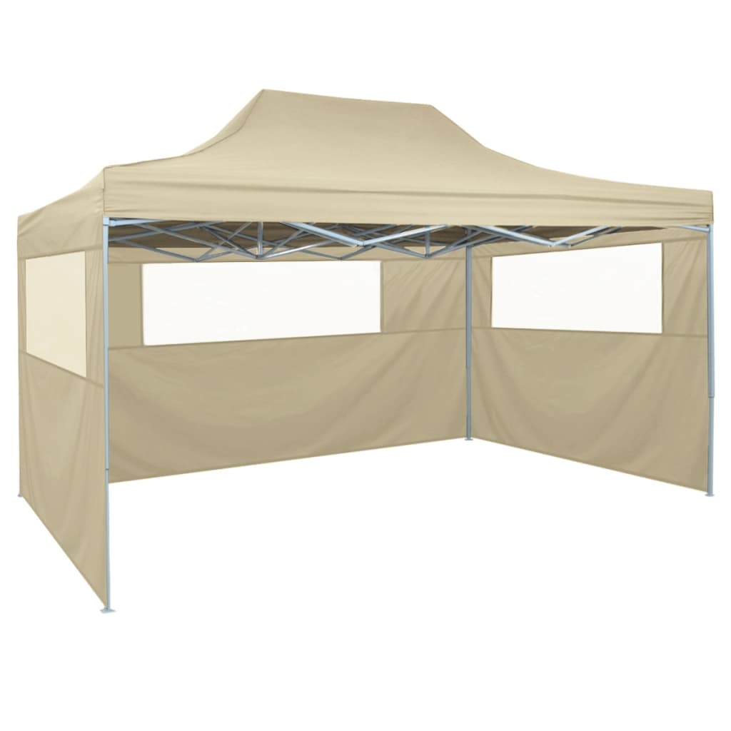 vidaXL Profesionalen zložljiv vrtni šotor s 3 stranicami 3x4 m jeklo