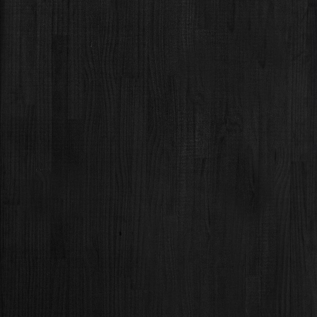 vidaXL Regal črn 60x30x105 cm trdna borovina