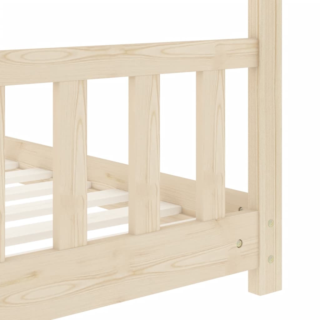 vidaXL Otroški posteljni okvir iz trdne borovine 80x160 cm