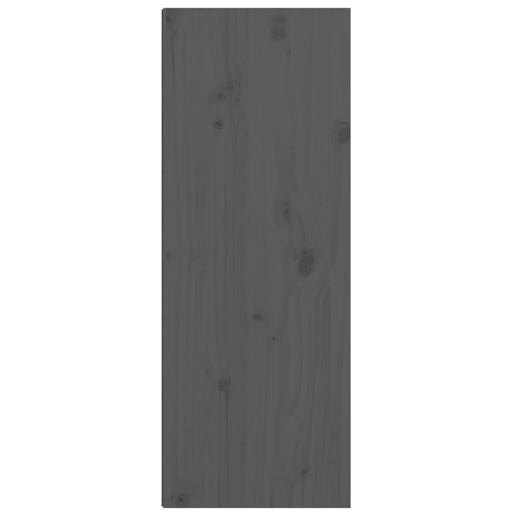 vidaXL Stenska omarica 2 kosa siva 30x30x80 cm trdna borovina