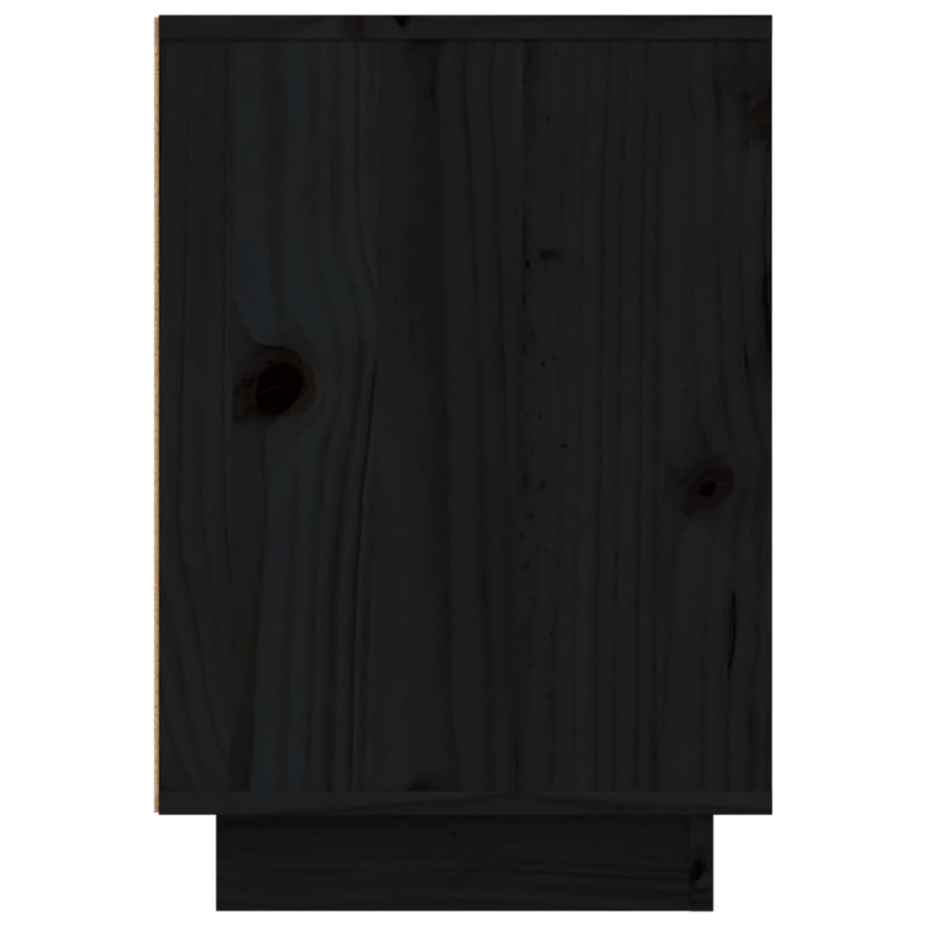 vidaXL Nočna omarica 2 kosa črna 50x34x50 cm trdna borovina