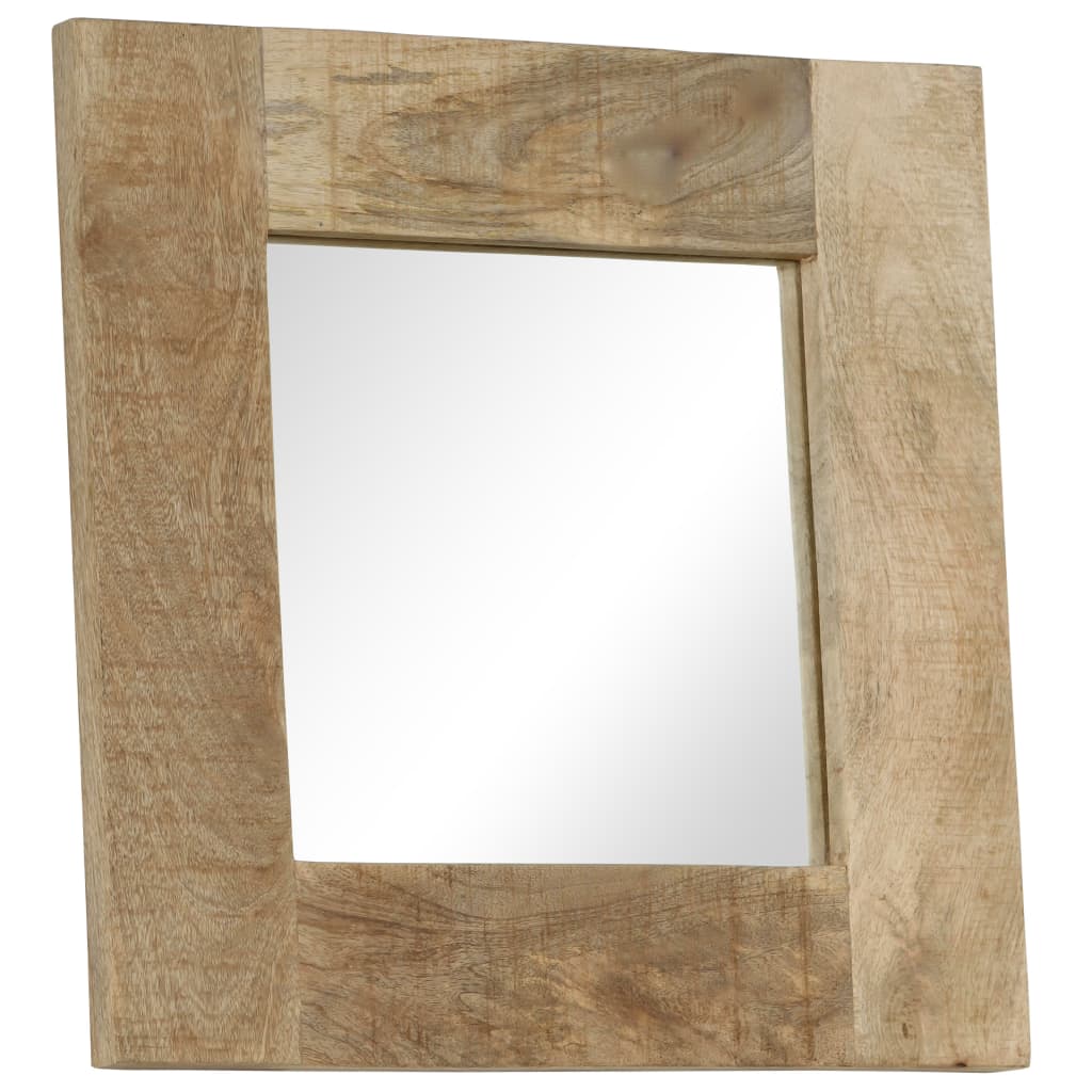 vidaXL Ogledalo iz trdnega mangovega lesa 50x50 cm
