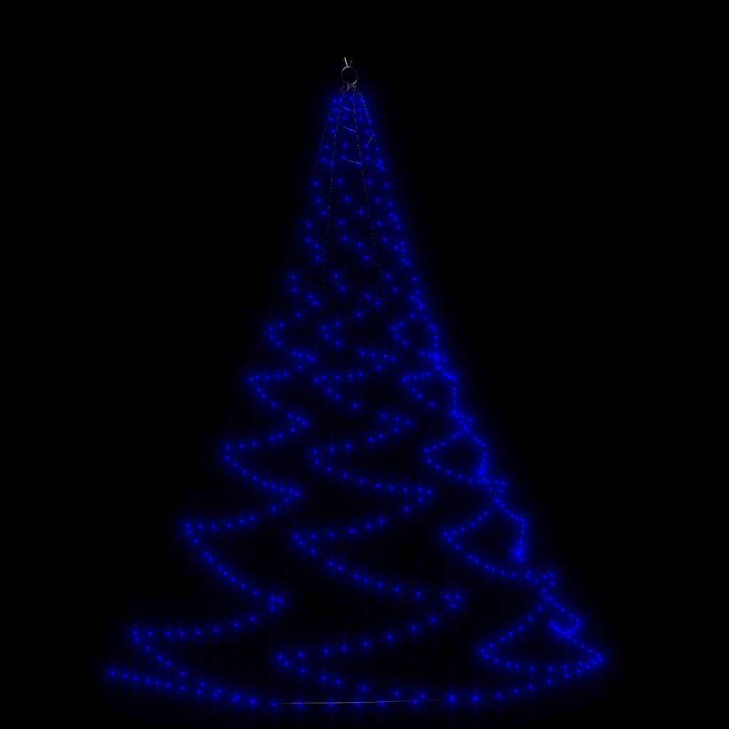 vidaXL Stensko drevesce 260 LED lučk modre barve 3 m notranje zunanje