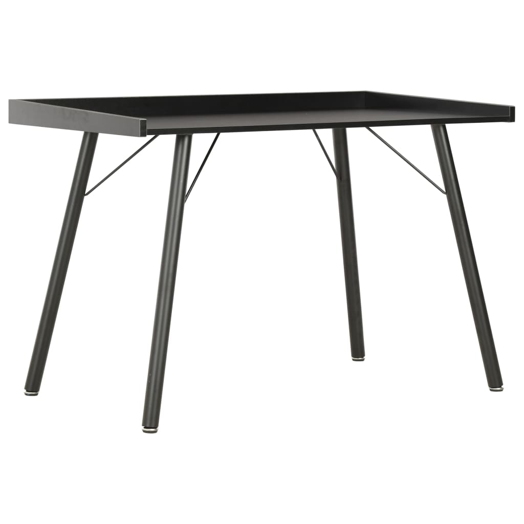 vidaXL Pisalna miza črna 90x50x79 cm