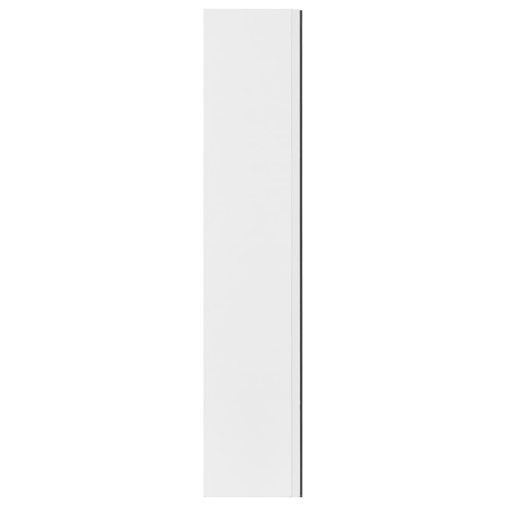 vidaXL Kopalniška omarica z ogledalom bela 60x15x75 cm MDF