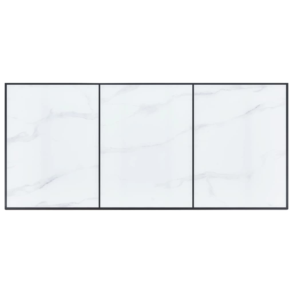 vidaXL Jedilna miza bela 200x100x75 cm kaljeno steklo