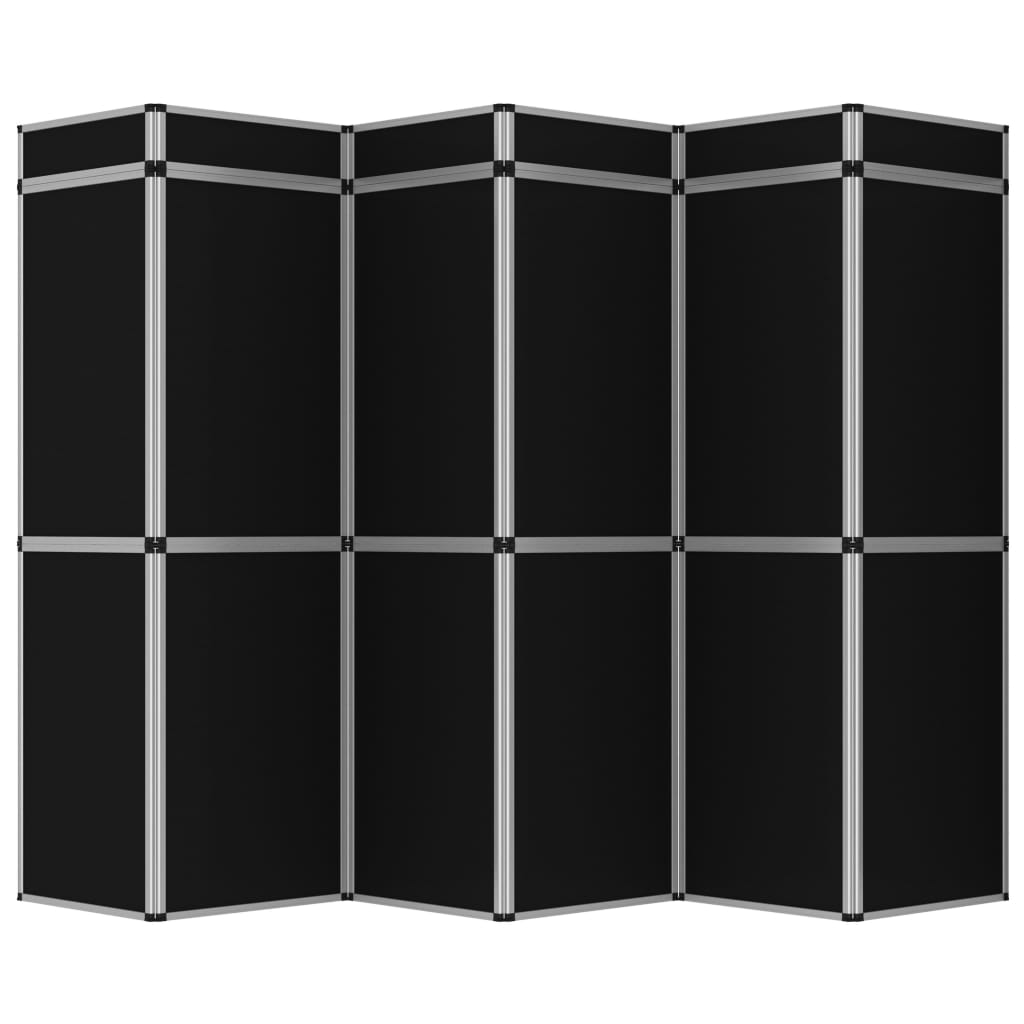 vidaXL 18-delna zložljiva razstavna stena 362x200 cm črna