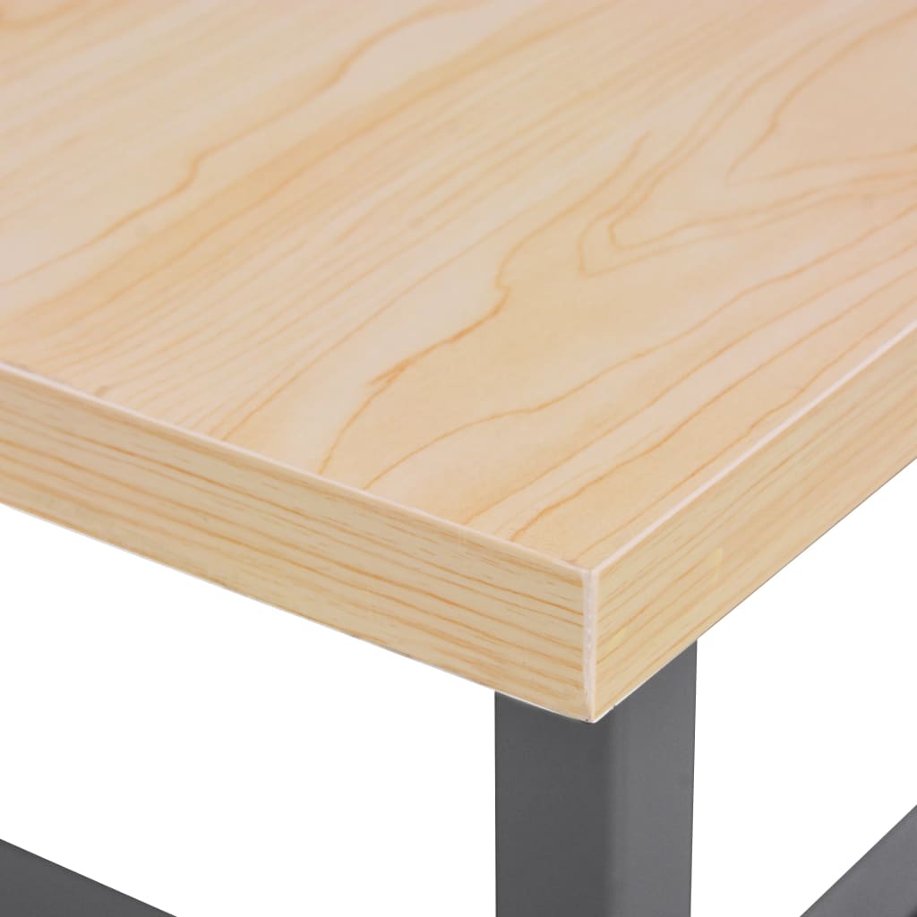 vidaXL Delovna miza siva 120x60x85 cm jeklo