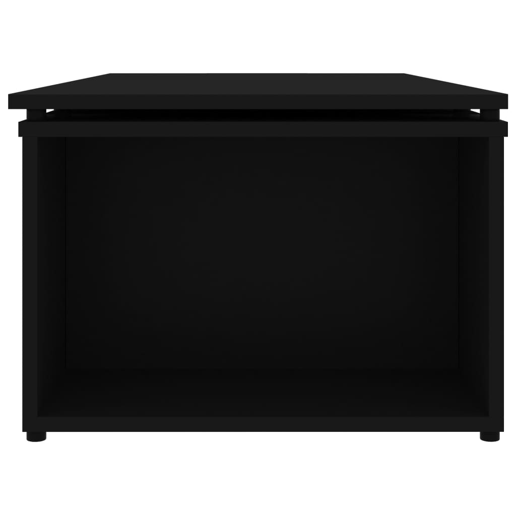 vidaXL Klubska mizica črna 150x50x35 cm iverna plošča