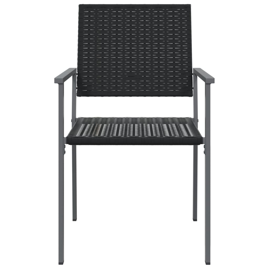 vidaXL Vrtni stoli 6 kosov črni 54x62,5x89 cm poli ratan