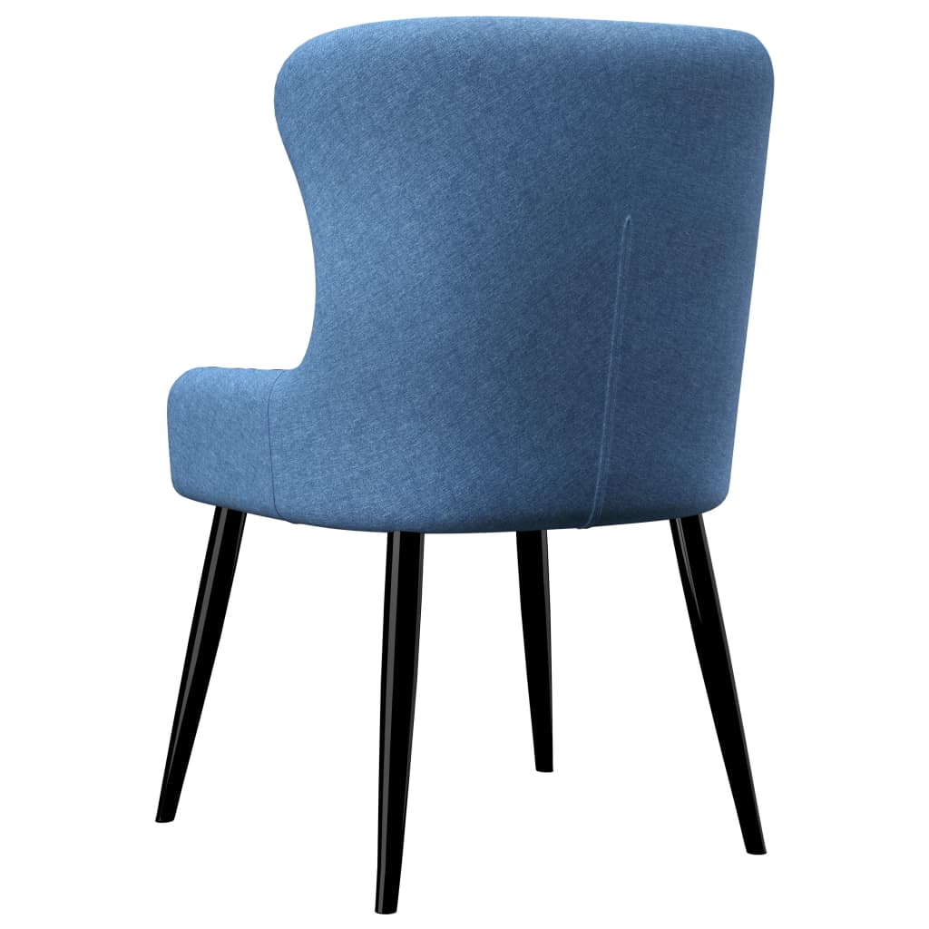 vidaXL Jedilni stoli 4 kosi modro blago