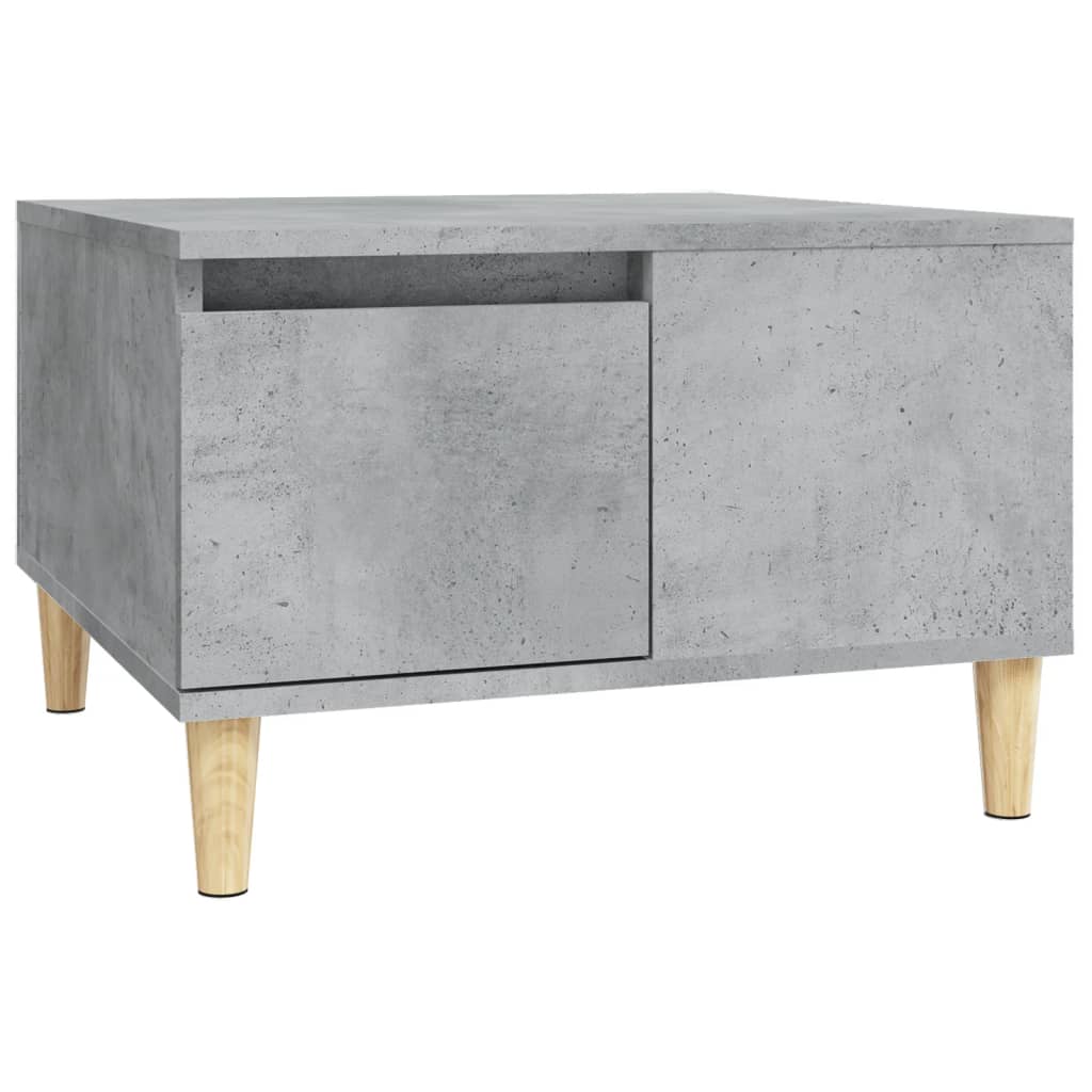 vidaXL Klubska mizica betonsko siva 55x55x36,5 cm inženirski les