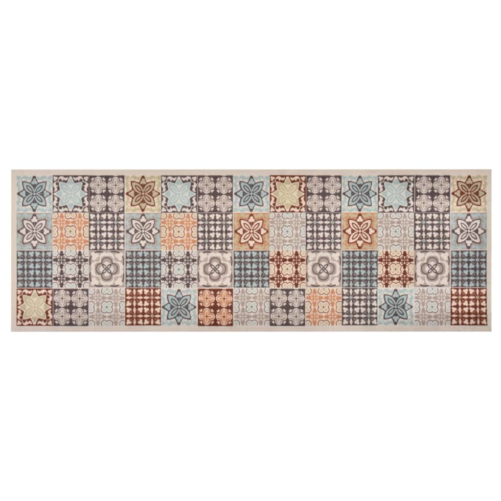 vidaXL Kuhinjska preproga pralna barva mozaika 60x180 cm