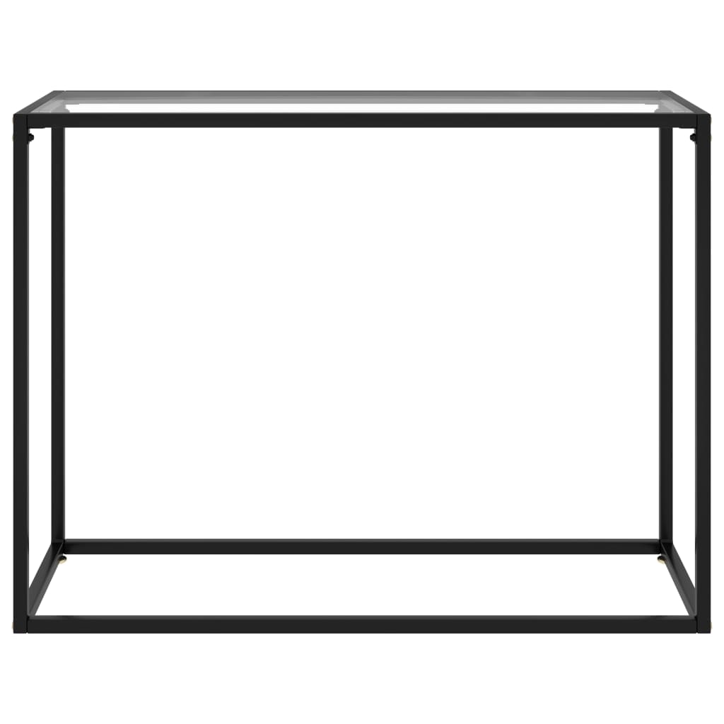 vidaXL Konzolna mizica prozorna 100x35x75 cm kaljeno steklo