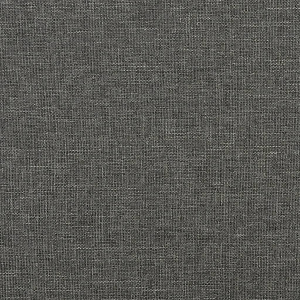 vidaXL Posteljni okvir temno siv 120x190 cm tkanina