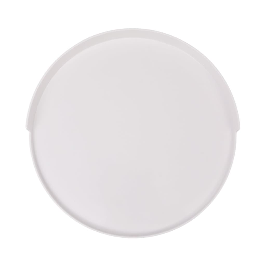 vidaXL Klubska mizica s pladnjem okrogla 40x45,5 cm bela