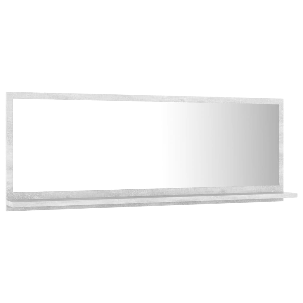 vidaXL Kopalniško ogledalo betonsko sivo 100x10,5x37 cm iverna plošča