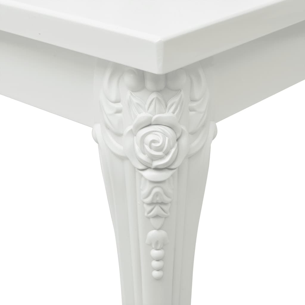 vidaXL Klubska mizica visok sijaj bela 100x50x42 cm inženirski les