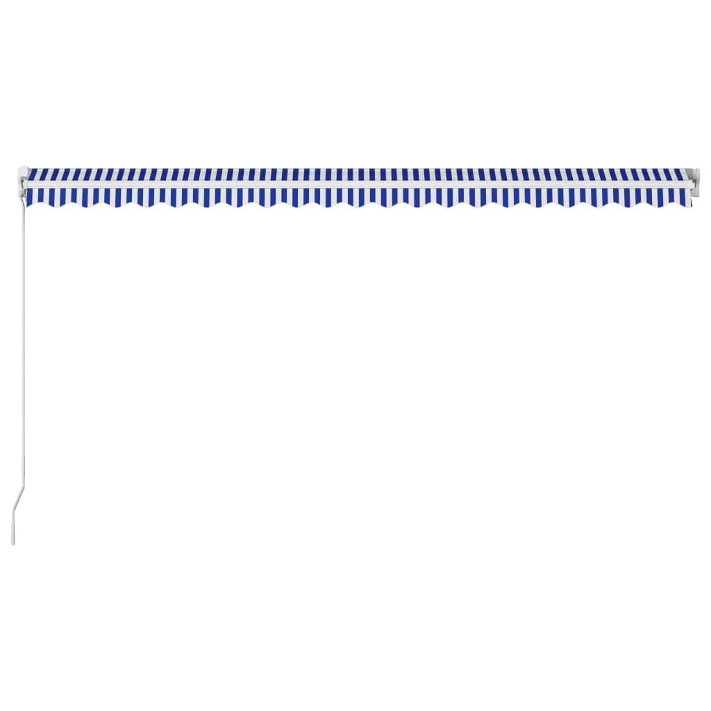 vidaXL Ročno zložljiva tenda 500x300 cm modra in bela