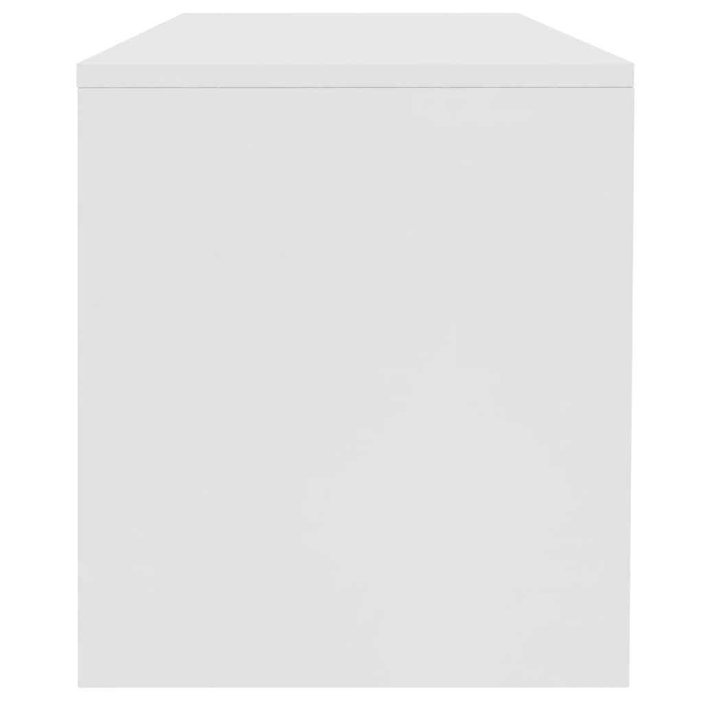 vidaXL Klubska mizica bela 100x40x40 cm iverna plošča