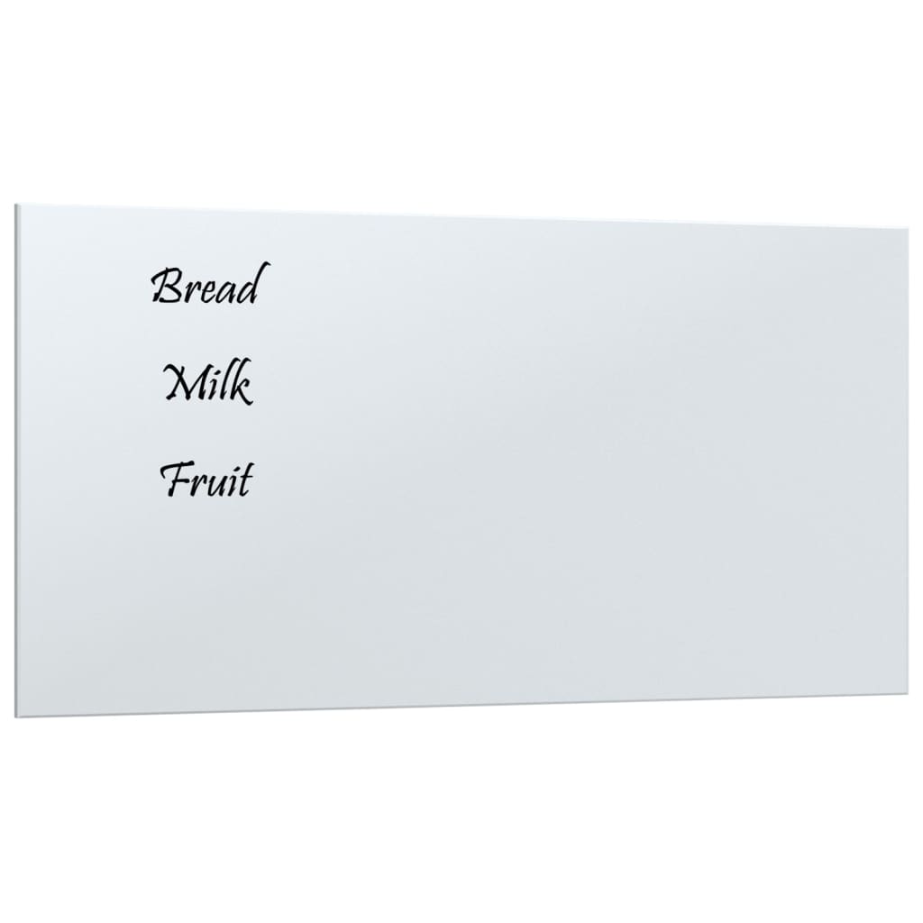 vidaXL Stenska magnetna tabla bela 40x20 cm kaljeno steklo
